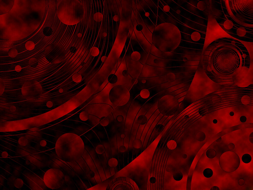 Dynamic Red Wallpaper with Intricate Circles and Lines Design