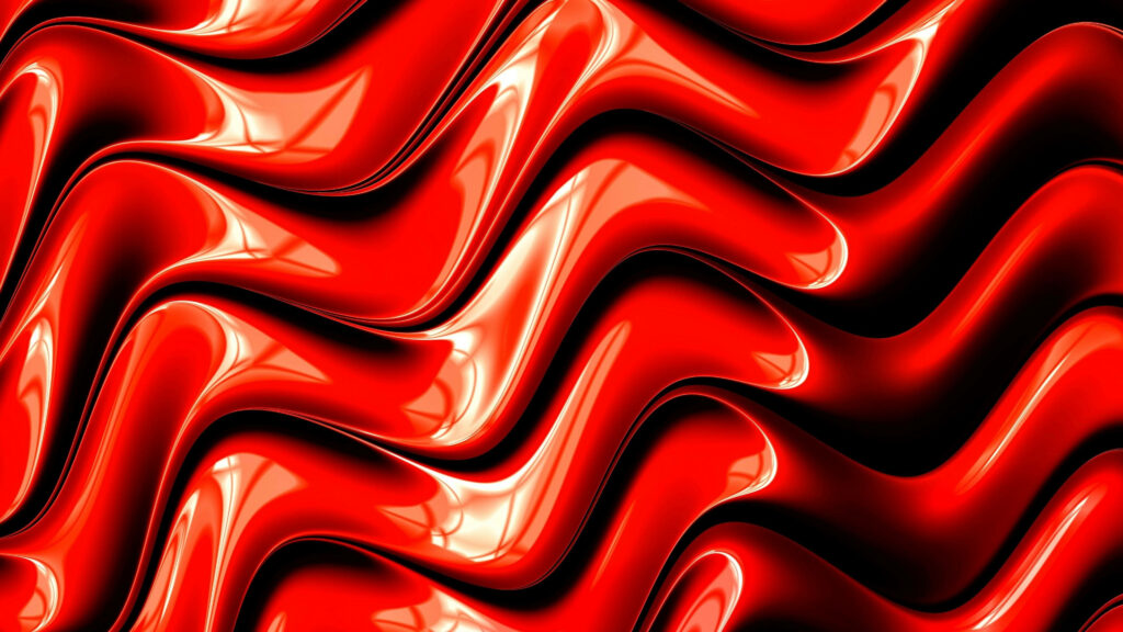 Captivating Waves of Modernity: Enhancing Spaces with Vibrant Red Abstraction Wallpaper