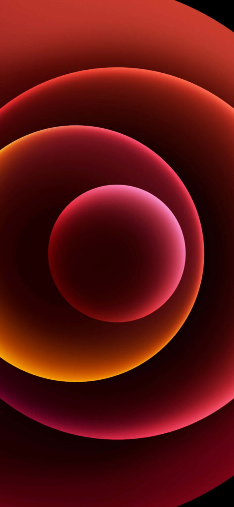 Vibrant Red & Orange Dynamic Circle Wallpaper - Modern Background Design