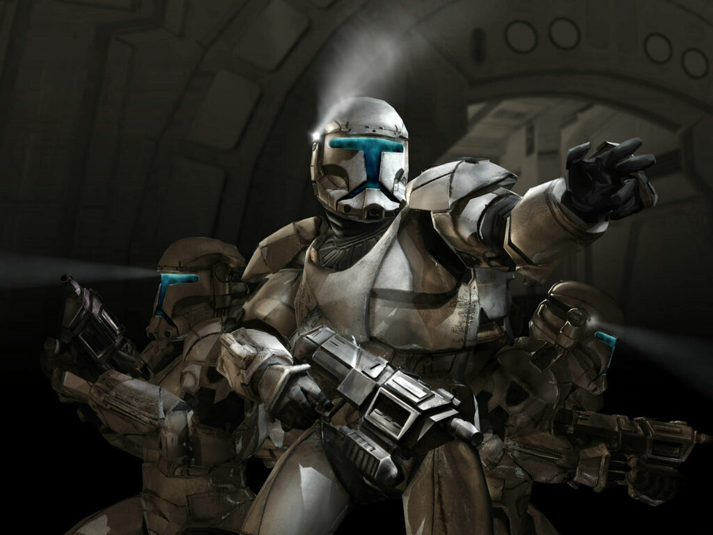 Dynamic Star Wars Republic Commandos Wallpaper: Action-Packed Scene