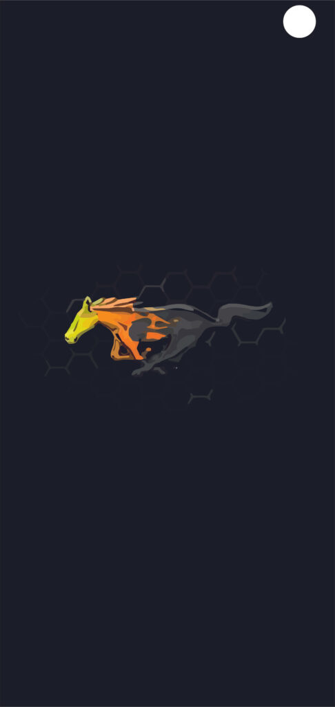 Dynamic Horse Wallpaper for Samsung S10 - Minimalist Design
