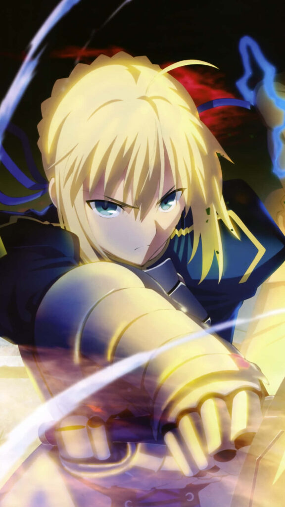 Saber from Fate/Stay Night: Dynamic Warrior Wallpaper Background