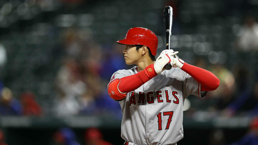 Shohei Ohtani Wallpaper: Batting Focus & Ready for Action