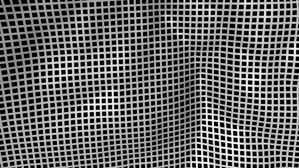 Modern Silver & White Mesh Fabric Wallpaper - Depth & Texture Design