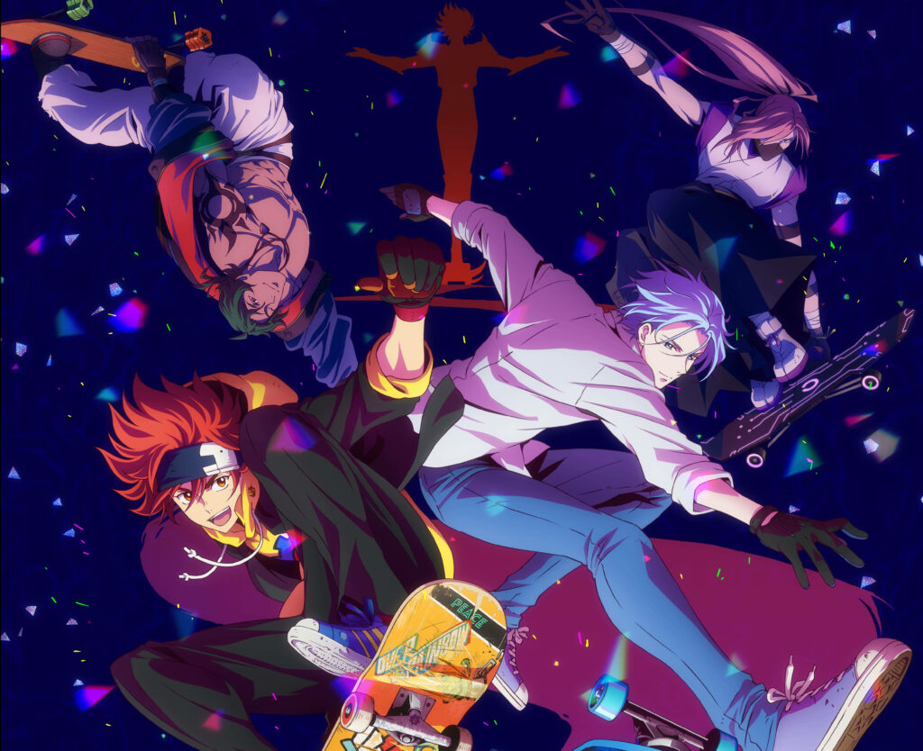 Dynamic Sk8 The Infinity Wallpaper: Key Characters in Vibrant Skateboarding