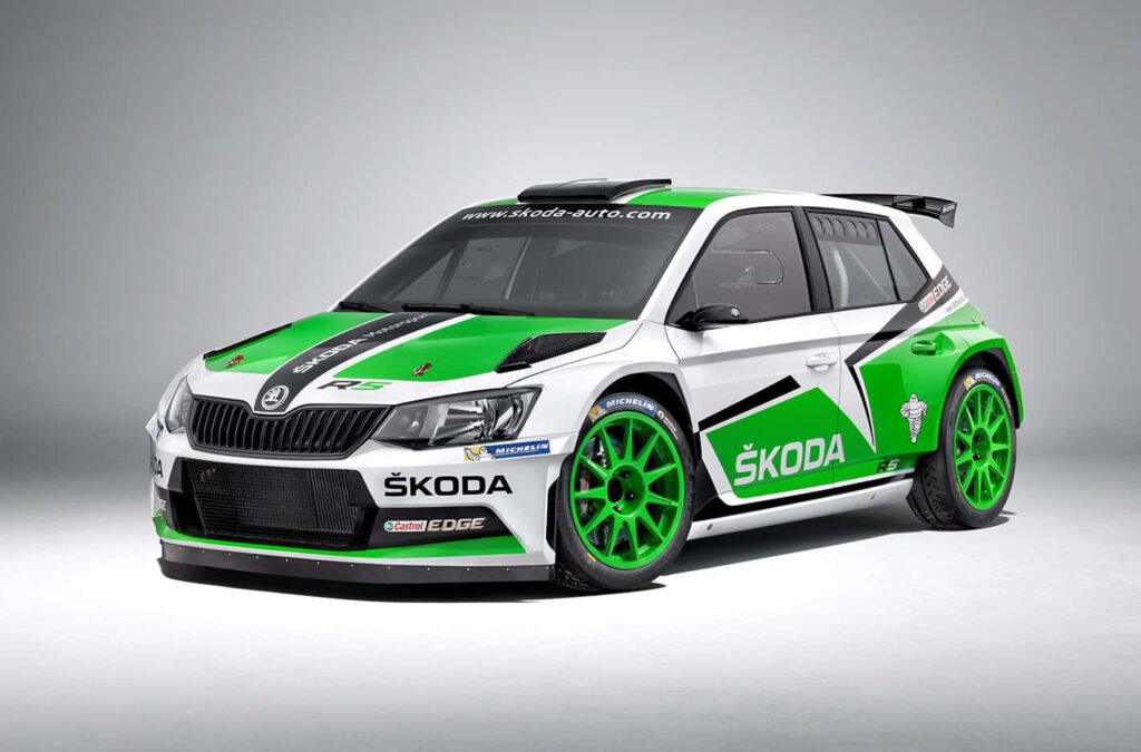 Stylish Skoda Fabia RS Wallpaper: Sporty Design & Vibrant Green Accents