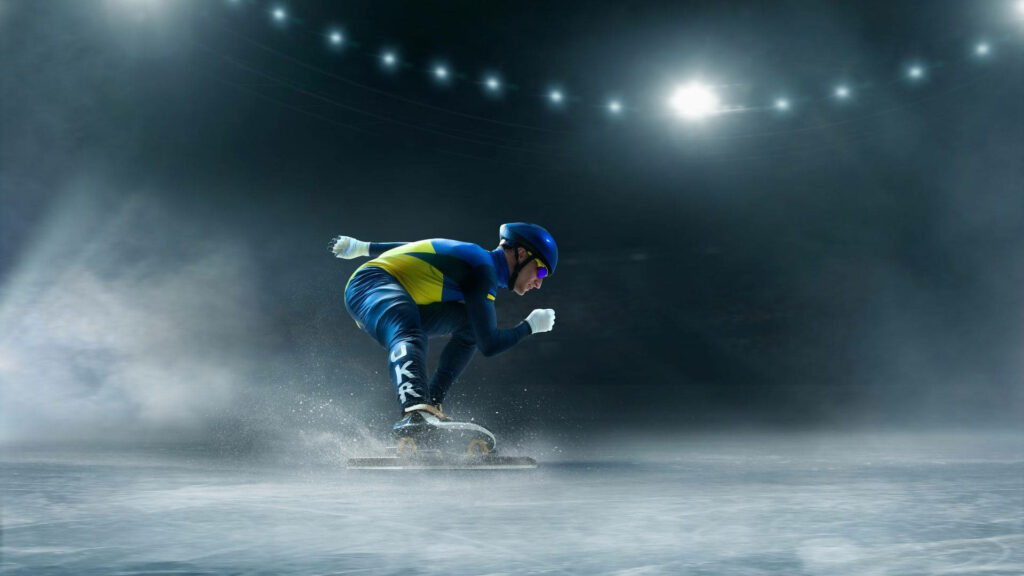 Dynamic Speed Skater Wallpaper: Precision & Agility in Action