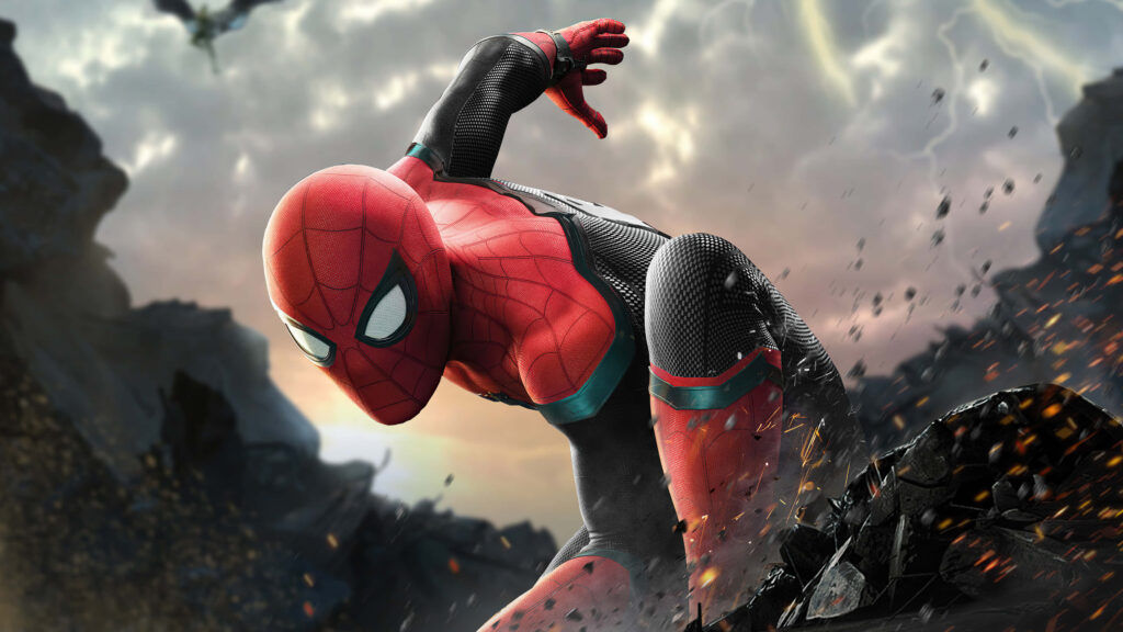 Dynamic Spider-Man Action Pose Wallpaper - Into the Spider-Verse