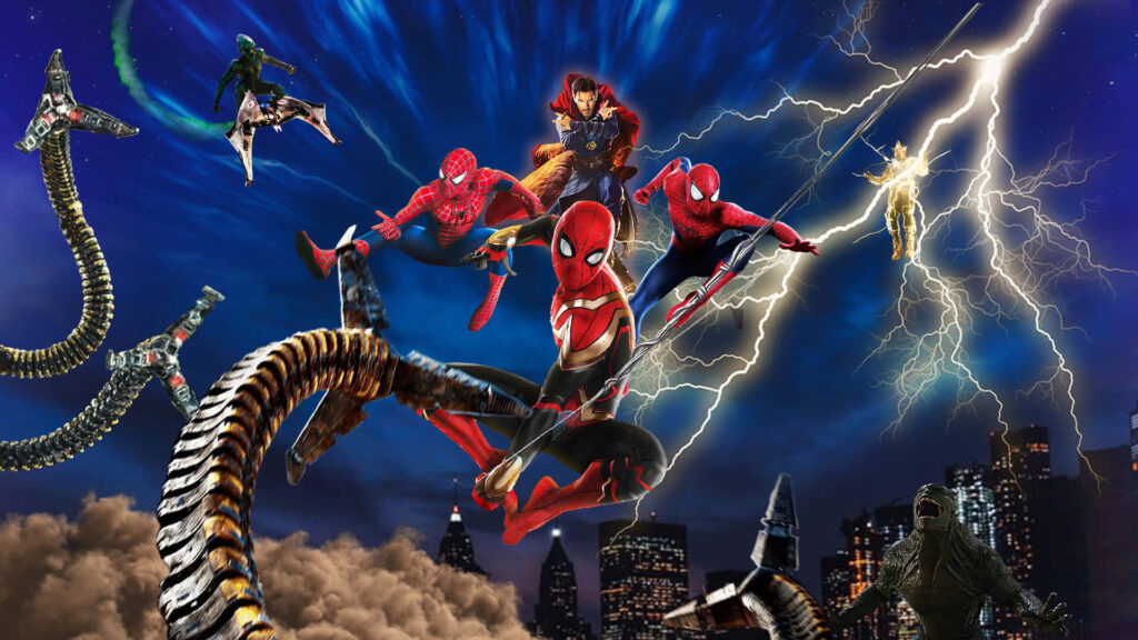 Dynamic Spider-Man Poster: Into the Spider-Verse Wallpaper Background