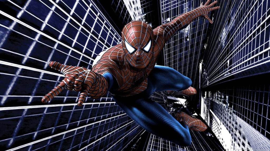 Dynamic Spider-Man Wallpaper: Swinging Through Urban Skyscrapers