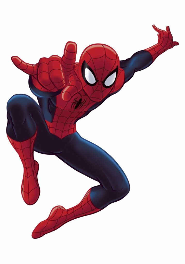 Dynamic Spider-Man HD wallpaper showing classic web-slinging pose on clean background