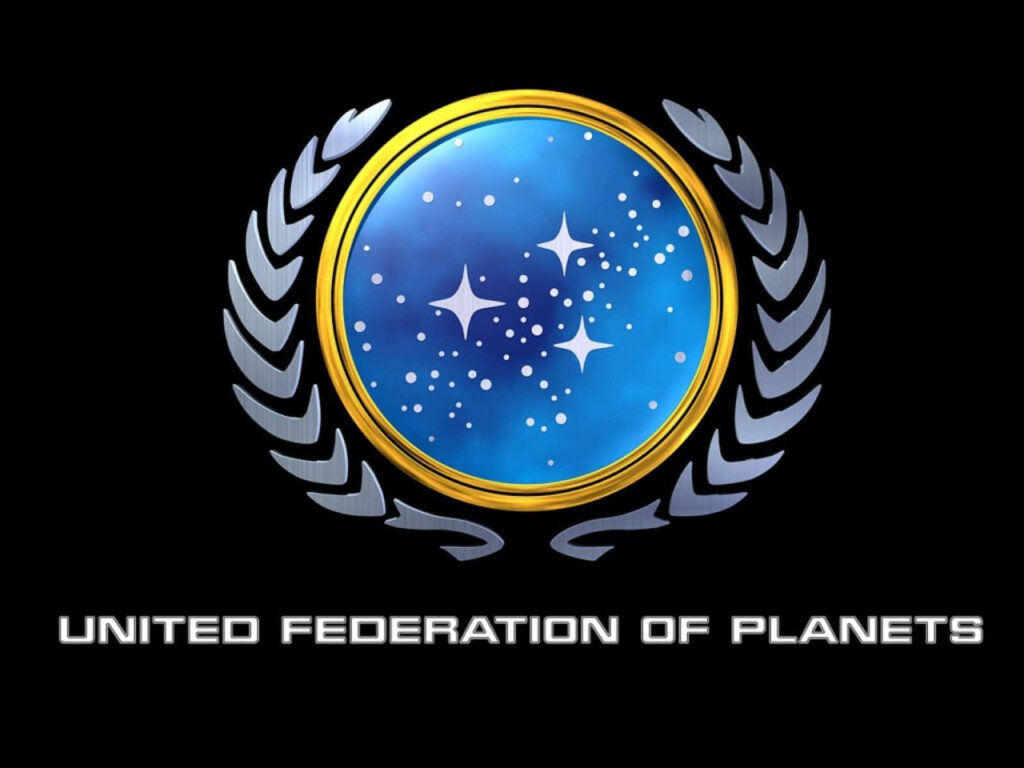 Star Trek Zoom Background: United Federation of Planets in Space Wallpaper