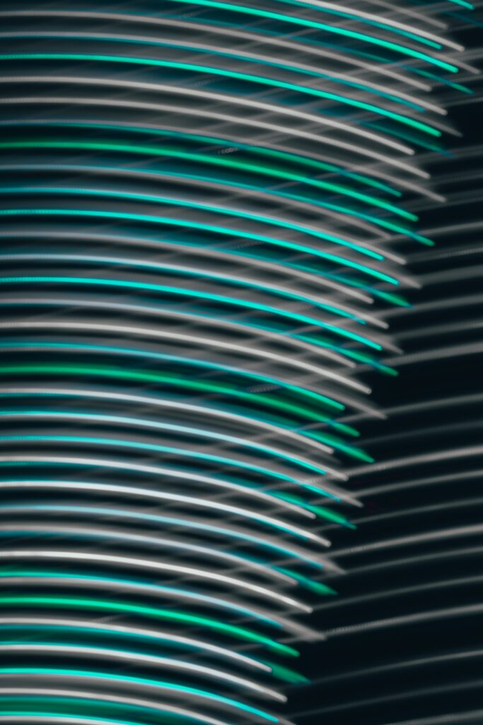Abstract Teal and White Wavy Lines Wallpaper for Dynamic Background