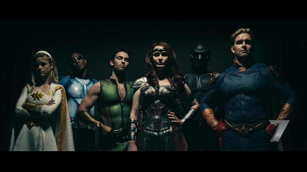Dynamic Wallpaper of The Boys Superhero Cast in Action