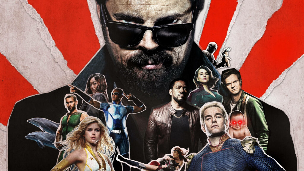 Dynamic Wallpaper: Heroes & Villains Collage from The Boys