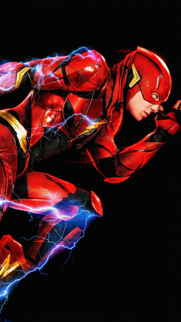 Electrifying The Flash Wallpaper: Iconic Red Suit in Motion
