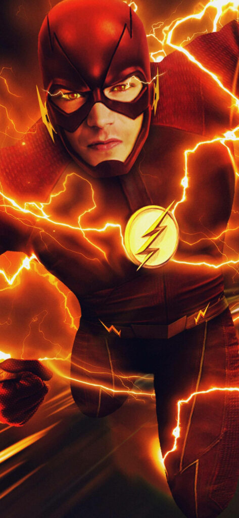 Dynamic The Flash iPhone Wallpaper: Intense Action & Vibrant Lightning