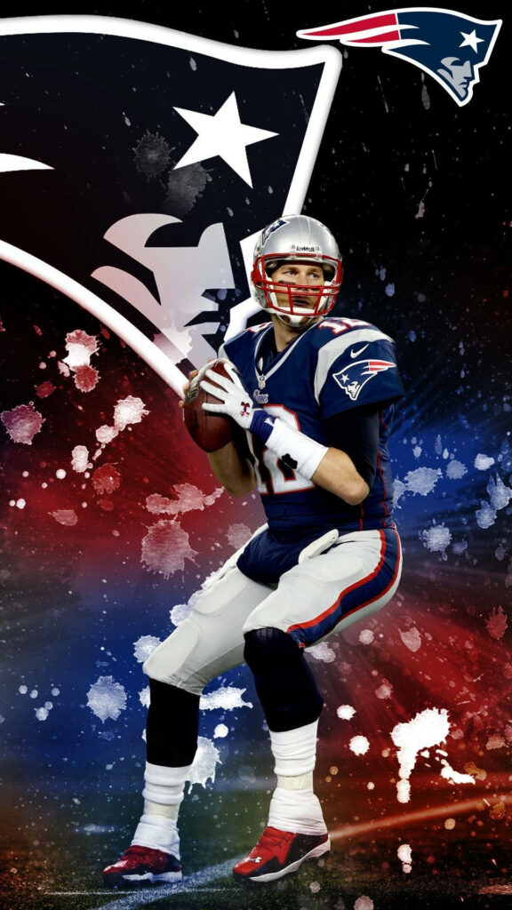 Vibrant Tom Brady Action Wallpaper - New England Patriots Background