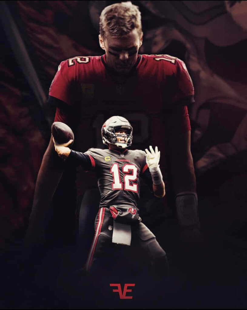 Dynamic Wallpaper of Tom Brady: Iconic Football Legend Background