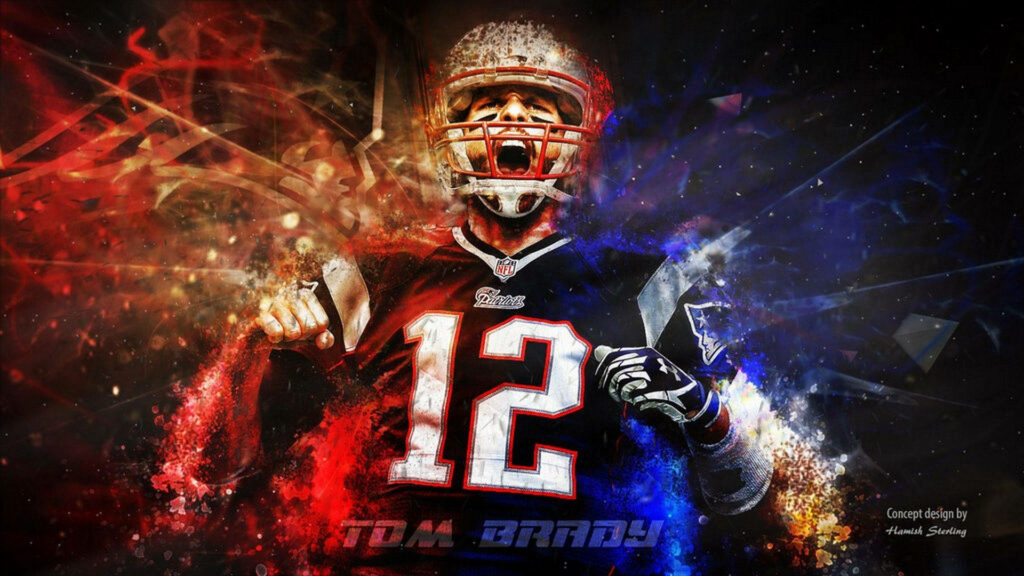 Tom Brady Dynamic Wallpaper: Intense Football Gear & Bold Effects
