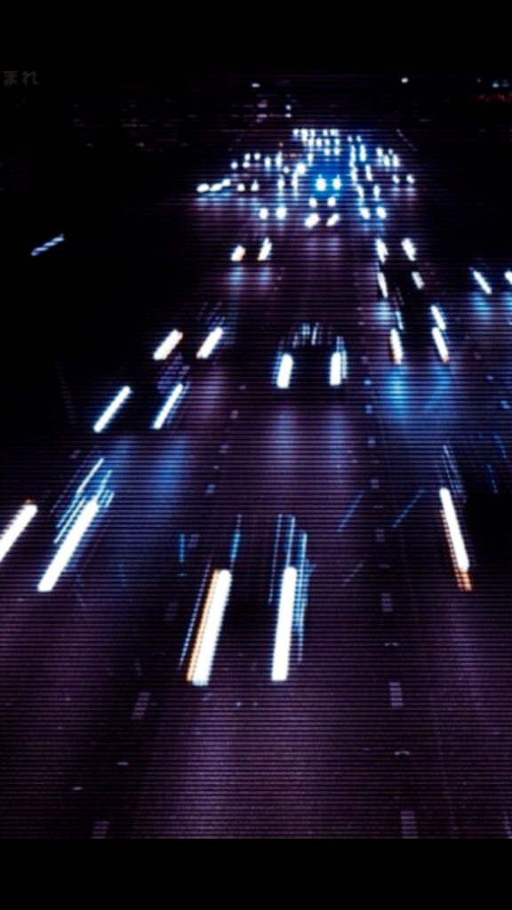 Urban Night Scene Wallpaper: Grunge Emo Aesthetic with Bright Lights