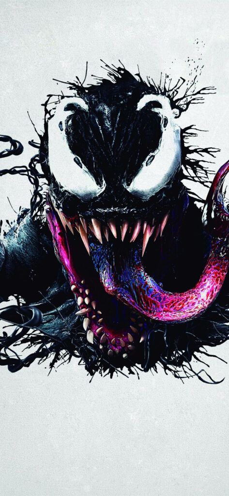 Dynamic Venom iPhone Wallpaper: Fierce Design & Menacing Expression