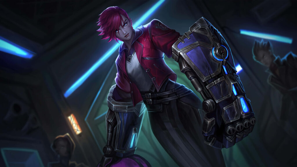 Bold Violet Fan Art Wallpaper: Dynamic Style & Arcane Glow