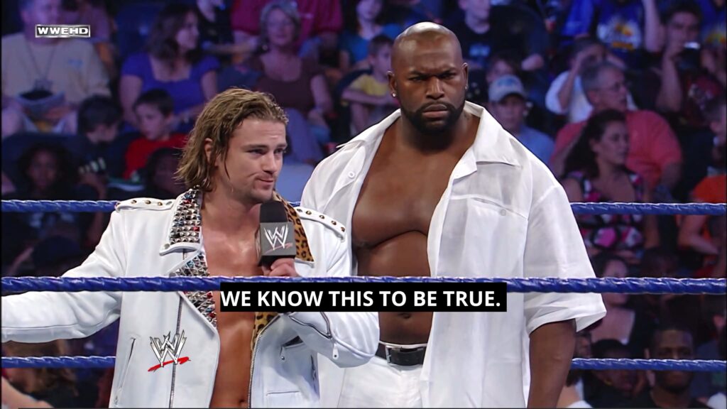 WWE SmackDown Brian Kendrick and Ezekiel Jackson intense face off vibrant blue lighting wallpaper