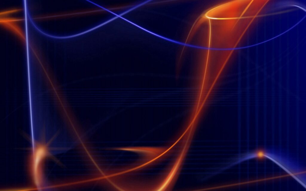 Dynamic Blue Background Wallpaper with Fiery Orange Stripes - 1680x1050