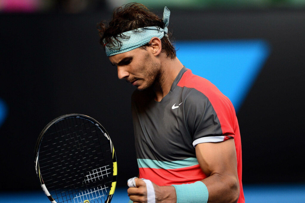 Dynamic Wallpaper: Rafael Nadal's Focused Tennis Determination