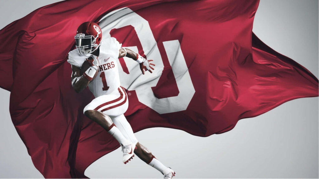 Dynamic Running Back Wallpaper: Action-Packed Team Logo Background