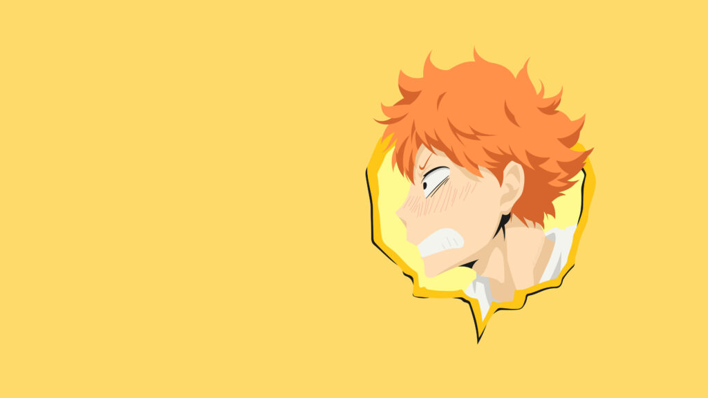Vibrant Vector Character Wallpaper with Spiky Orange Hair