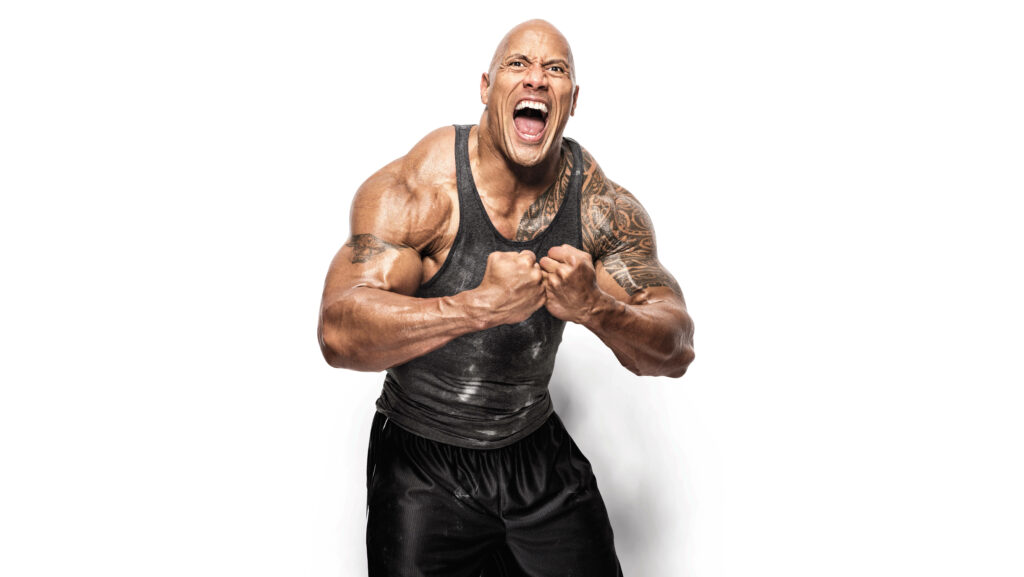 Dynamic Dwayne Johnson Wallpaper: Muscle, Strength & Confidence