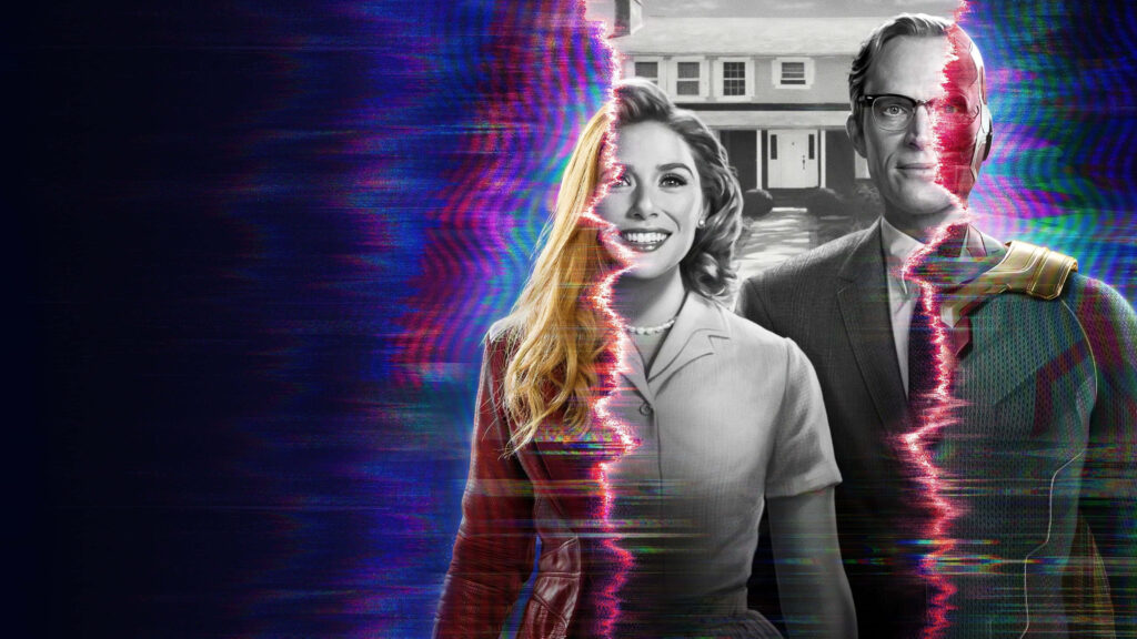 Dynamic WandaVision Wallpaper: Retro Aesthetics & Glitch Effects
