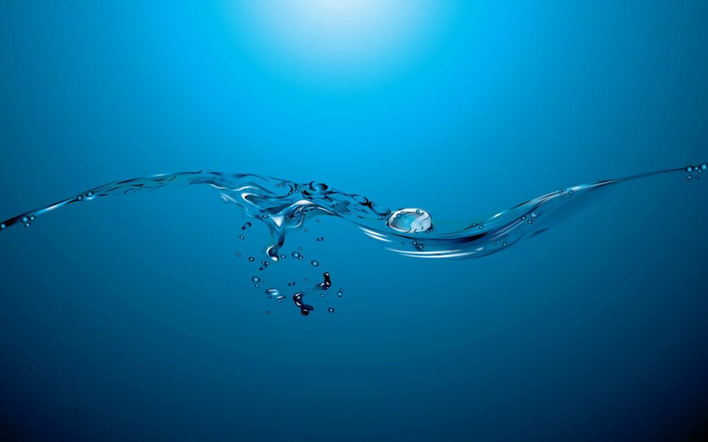 Dynamic Water Wave Wallpaper on Serene Blue Background