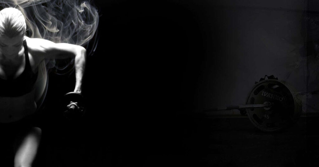 Dynamic Weightlifting Wallpaper: Strength & Intensity in Smoke