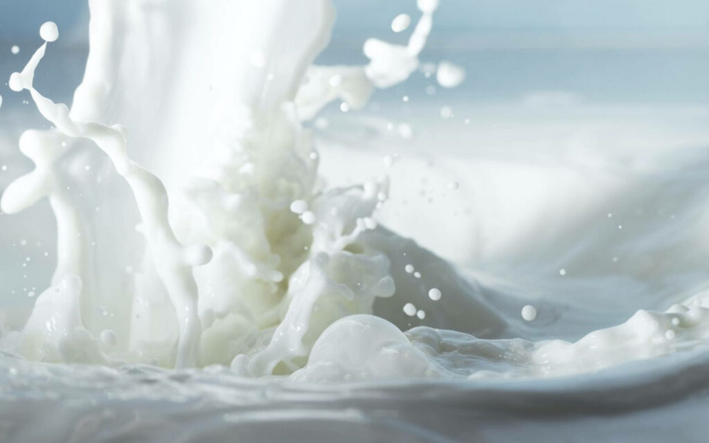 Vivid White Milk Splash Wallpaper: Dynamic & Refreshing Art Capture