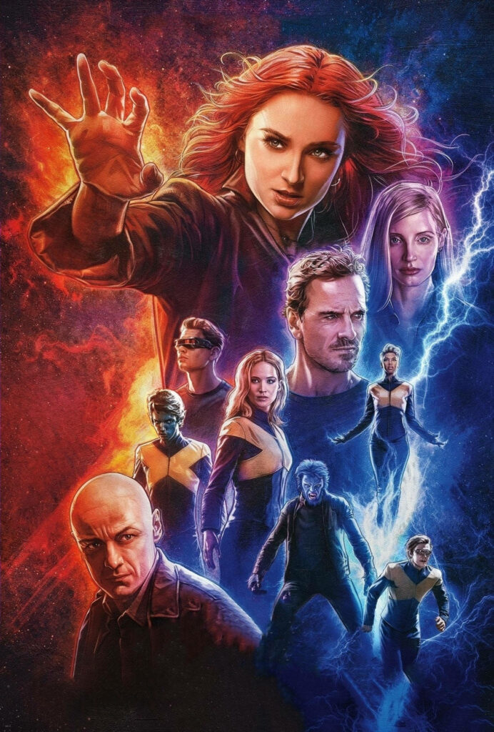 Dynamic X-Men Dark Phoenix Wallpaper: Fiery & Electric Energy