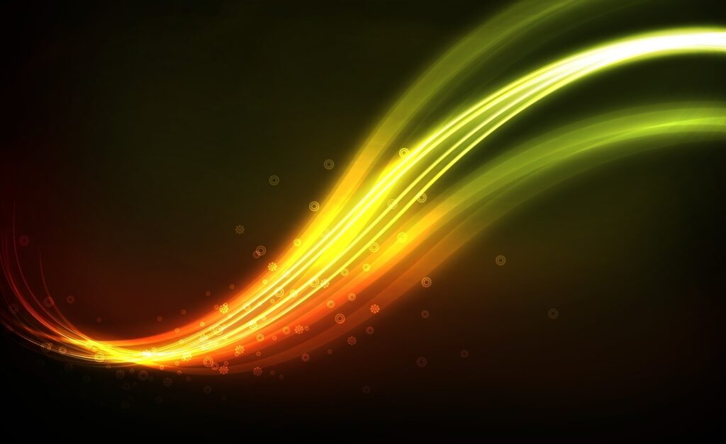 Dynamic Yellow & Green Lines Wallpaper: Energetic Dark Background