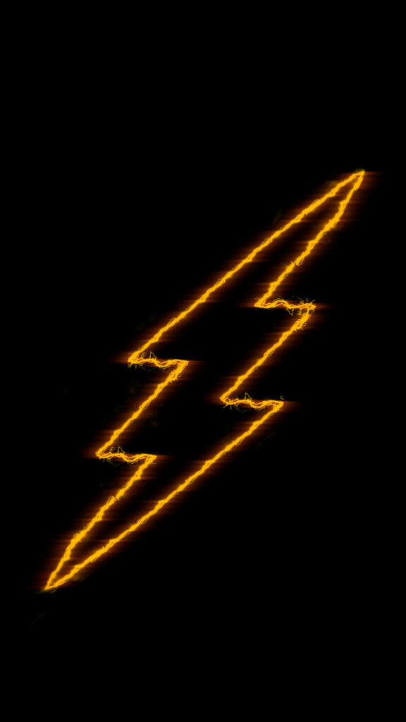 Dynamic Yellow Lightning Bolt Wallpaper for iPhone - The Flash Design