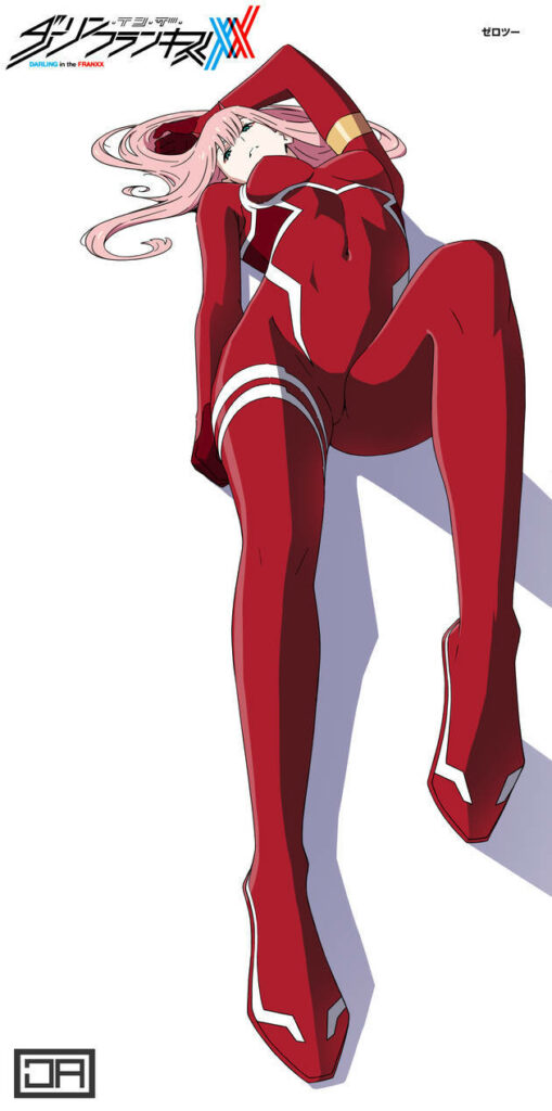 Dynamic Zero Two Wallpaper: Darling in the Franxx Red Suit Design