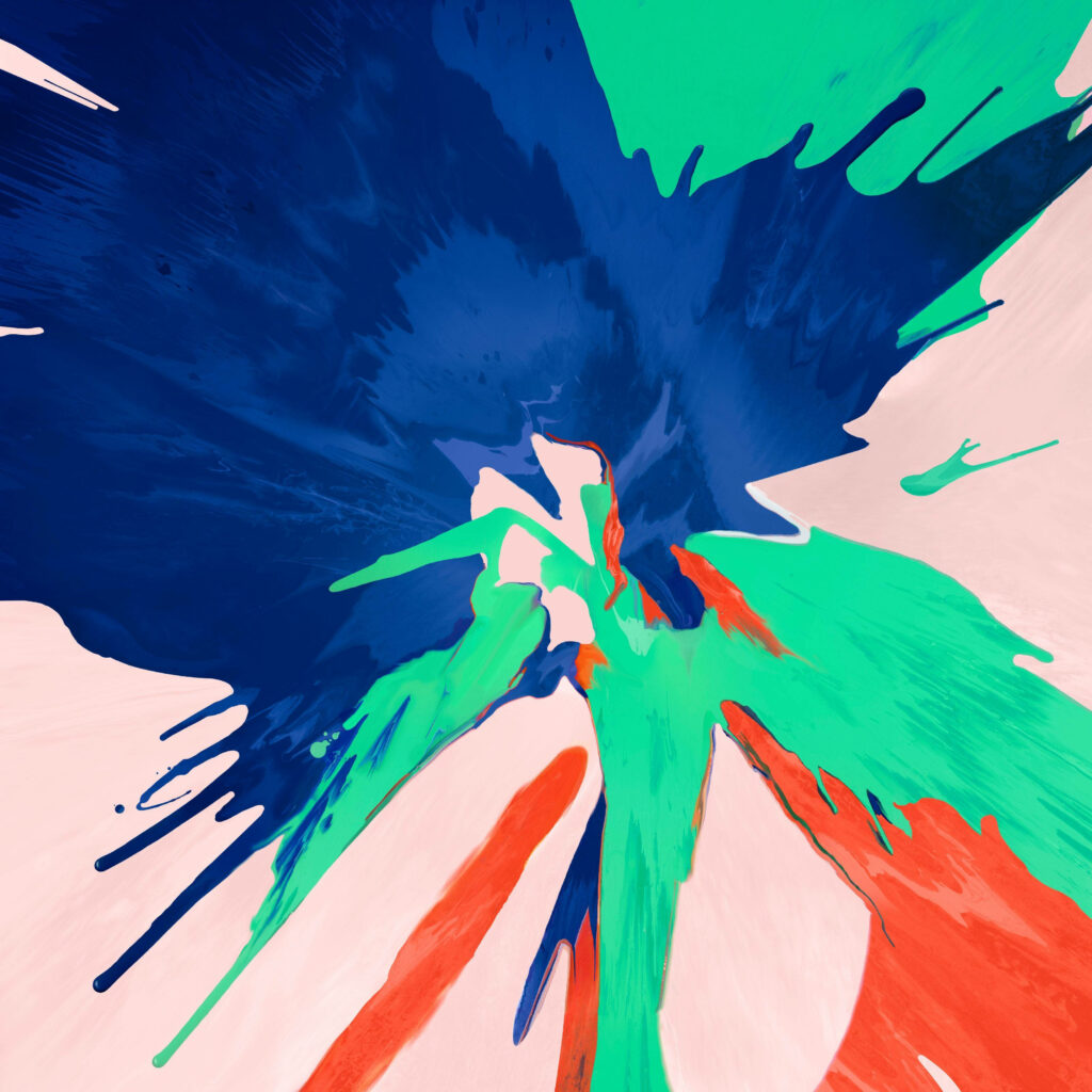 Vibrant Paint Splatter: A Dynamic and Colorful Abstract Wallpaper for Free iPad Background