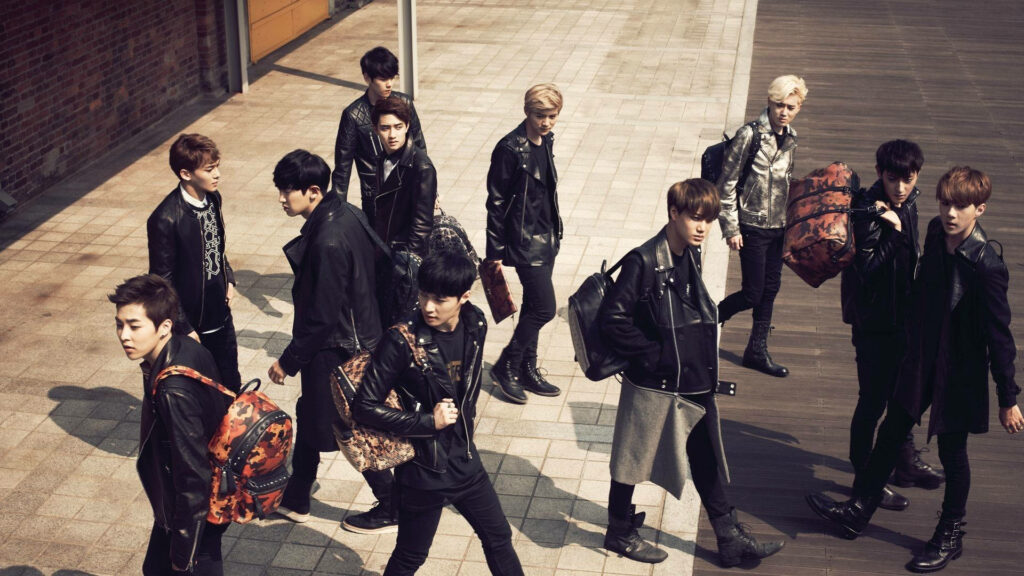Trendy EXO Desktop Wallpaper: MCM Style K-POP Aesthetic Background