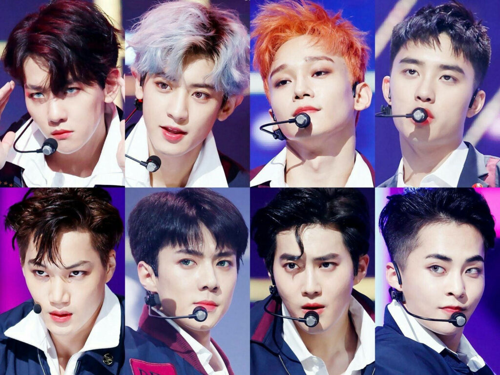 Dynamic EXO Stage Performance Wallpaper for K-POP Fans