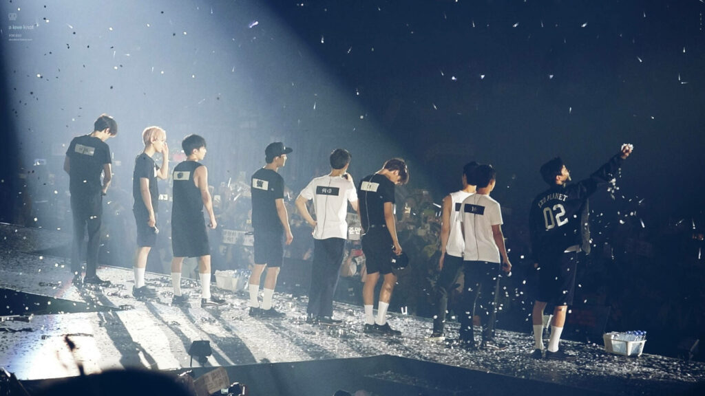 EXO OT9 Concert Wallpaper: Electrifying Stage Moments & Unity