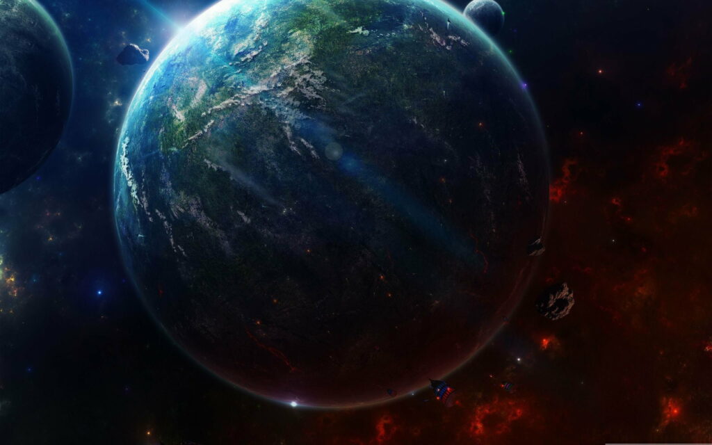 Cosmic Vistas: Captivating HD Wallpaper of Earth Seen from Space