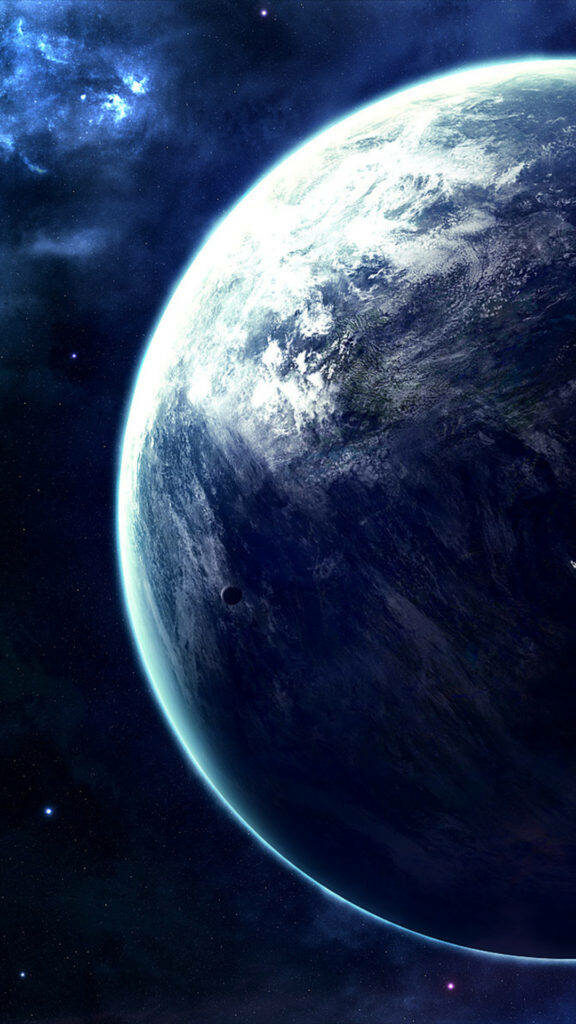 Out-of-this-World: Jaw-Dropping Iphone 8 Space Background Featuring Earth from Space Wallpaper