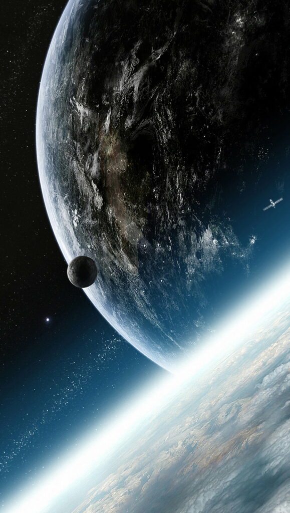 Nature's Cosmic Canvas: An Abstract Extraterrestrial HD Phone Wallpaper