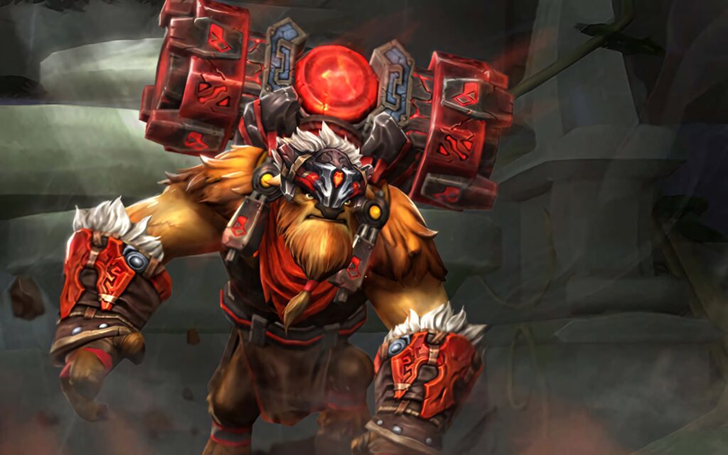 Earthshaker charging with glowing totem in dynamic fantasy battle wallpaper background