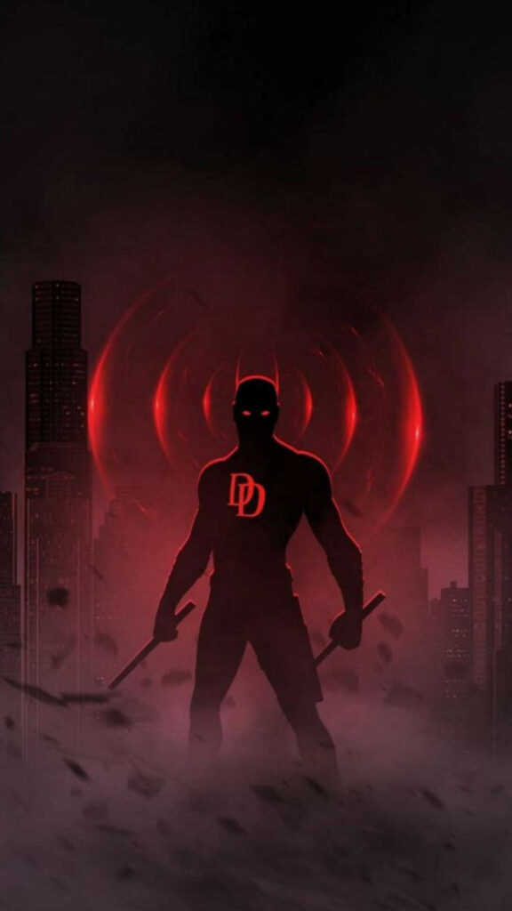 Daredevil's Echoes: Embracing Darkness in Abstract Battleground Wallpaper